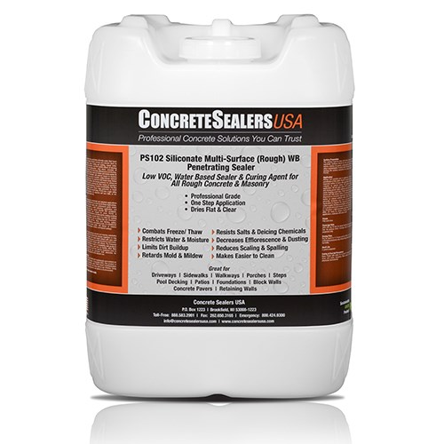 View PS102 Siliconate Water Repellent WB Penetrating Sealer (5 gal.) - Concrete Sealers USA