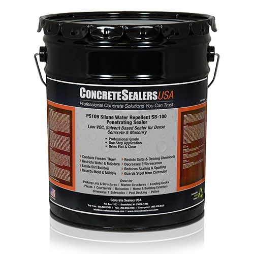 View PS109 Silane Water Repellent SB-100 Penetrating Sealer (5 gal.) - Concrete Sealers USA