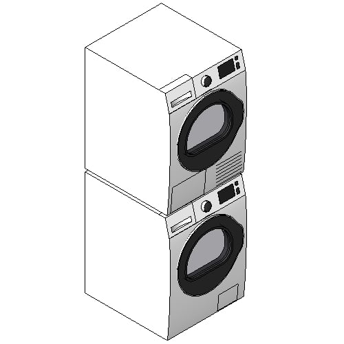 Stacked Front Load 24 in Electric Dryer