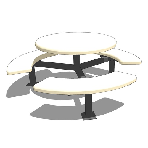 Tables: Outdoor Table w/ Seating, Round