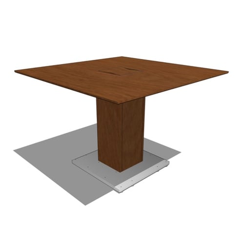 Square Tables: Square Conference Table (1-Piece Top, 1-Base), 42" D x 42" W x 30" H
