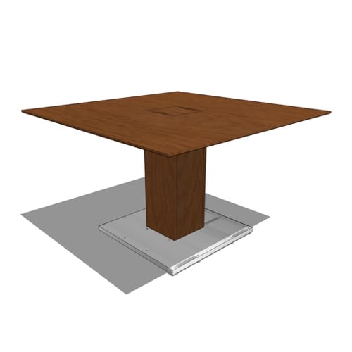Square Tables: Square Conference Table (1-Piece Top, 1-Base), 48" D x 48" W x 30" H