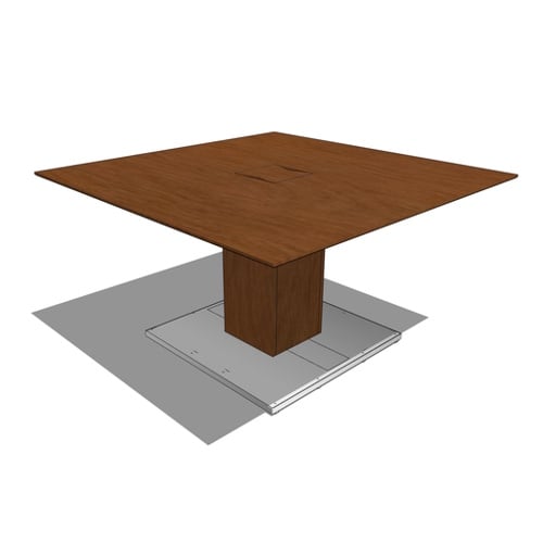 Square Tables: Square Conference Table (1-Piece Top, 1-Base), 54" D x 54" W x 30" H