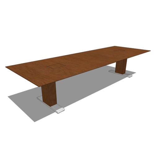 Rectangle Tables: Rectangle Table (2-Piece Top, 2-Bases), 48" D x 144" W x 30" H