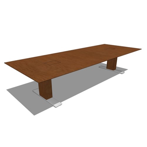 Rectangle Tables: Rectangle Table (2-Piece Top, 2-Bases), 54" D x 144" W x 30" H