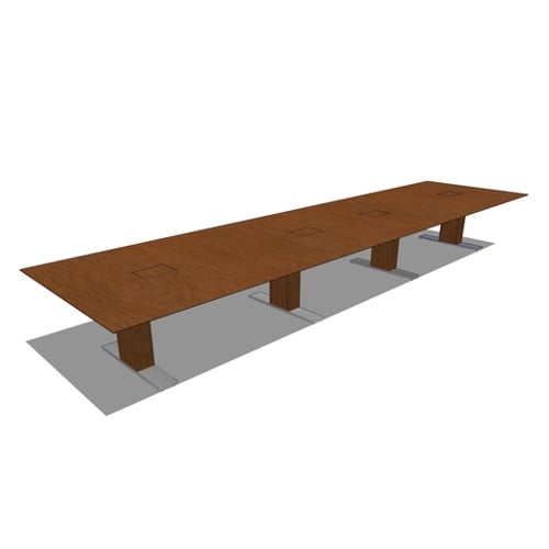 Rectangle Tables: Rectangle Table (3-Piece Top, 4-Bases), 54" D x 240" W x 30" H
