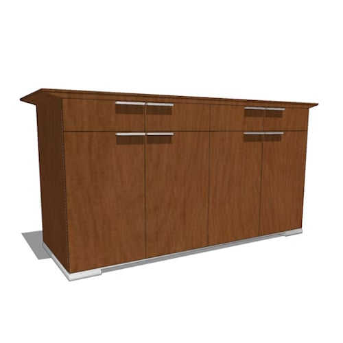Credenzas: Buffet Credenza with Drawers, 24" D x 72" W x 36" H