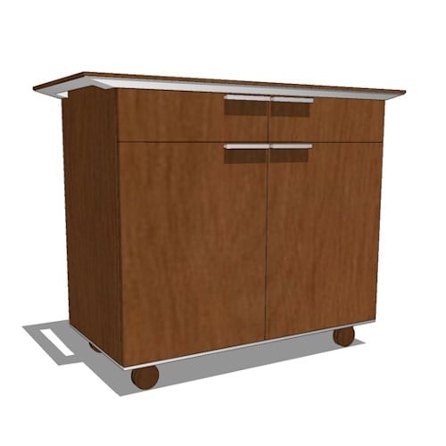 Hospitality Cart: Hospitality Cart, 20" D x 46" W x 36" H