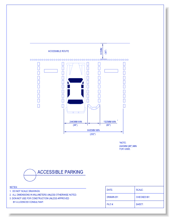 Accessible Parking - CADdetails - CADdetails