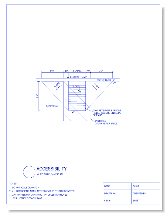 Wheelchair Ramp - Plan - CADdetails - CADdetails