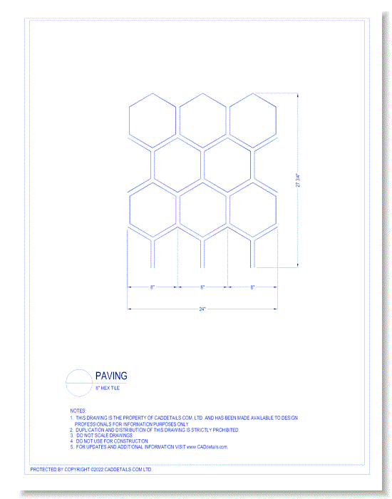 Paving Blocks - 8 Inch Hex Tile - Bomanite