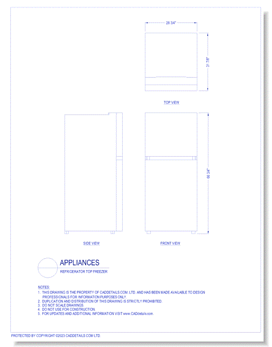 Refrigerator Top Freezer