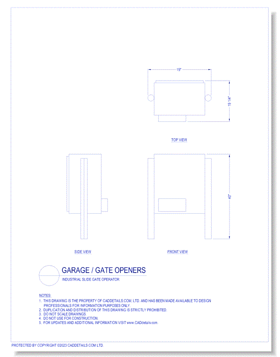 Industrial Slide Gate Operator