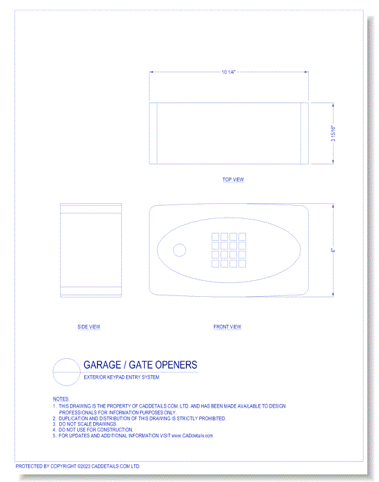 Exterior Keypad Entry System