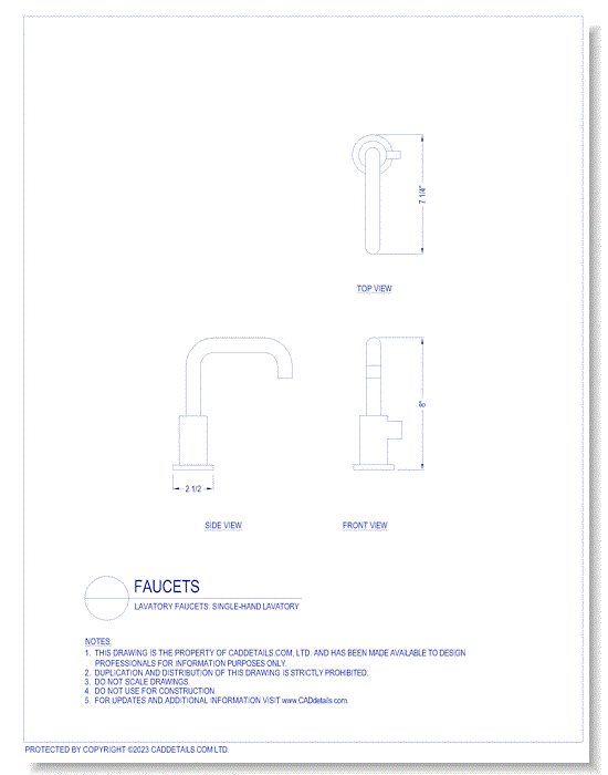 Lavatory Faucets: Single-Hand Lavatory 