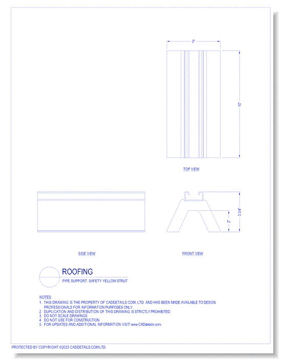 Pipe Support: Safety Yellow Strut 