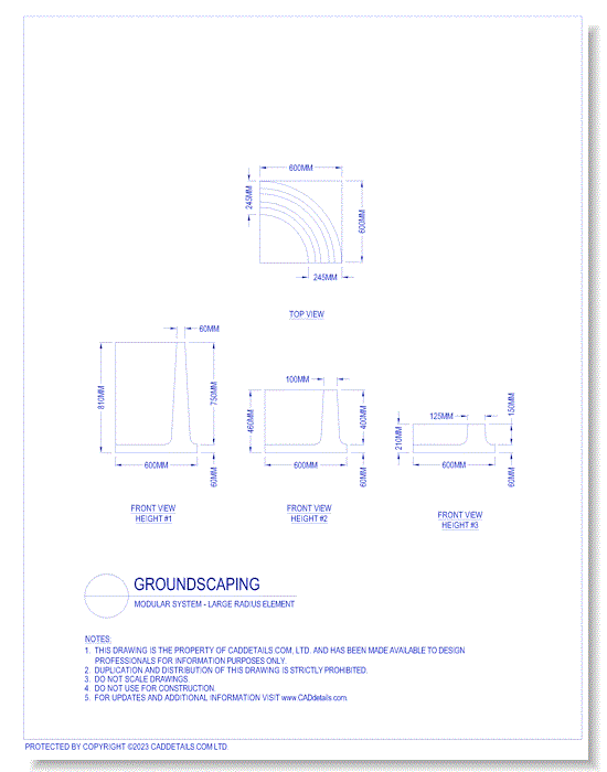 Groundscaping: Modular System - Large Radius Element