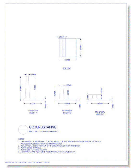 Groundscaping: Modular System - Linear Element