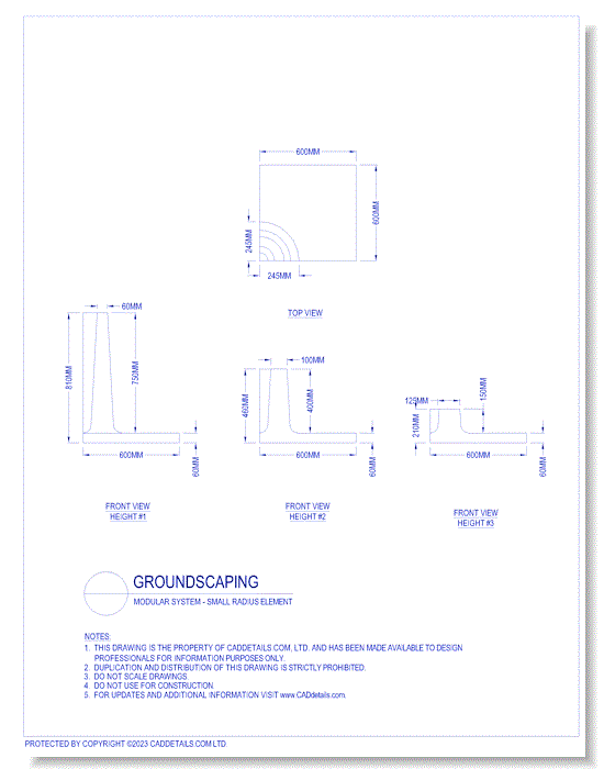 Groundscaping: Modular System - Small Radius Element