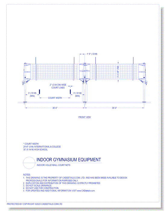 Indoor Volleyball Court Nets