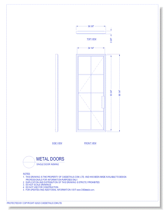 Single Door Inswing