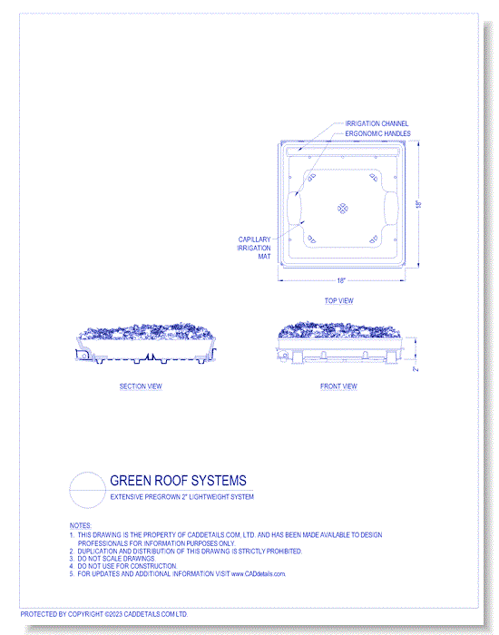 Green Roof Systems: Extensive Pregrown 2" Lightweight System