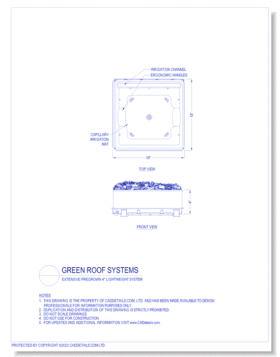 Green Roof Systems: Extensive Pregrown 4" Lightweight System