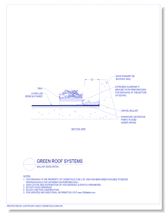 Green Roof Systems: Ballast Edge Detail