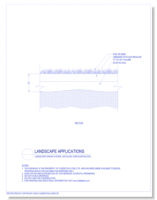 Landscape Applications: Landscape Grass System, Installed Over Existing Soil