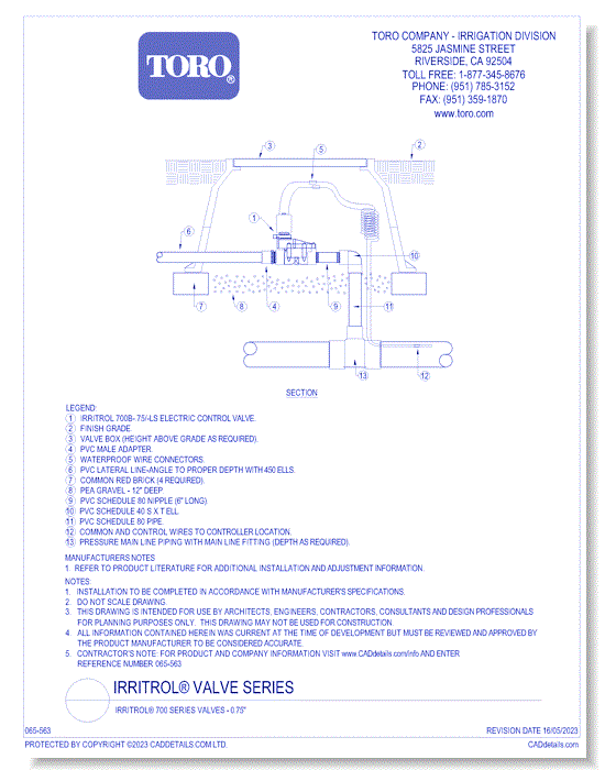 Irritrol® 700 Series Valves - 0.75"