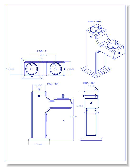 ADA Compliant Outdoor Pedestal Drinking Fountains