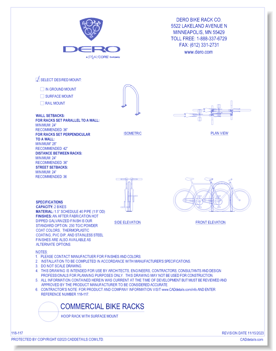 dero hoop rack