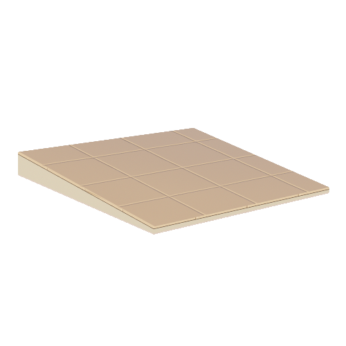 Exterior Slanted Deck System Square Tile Finish