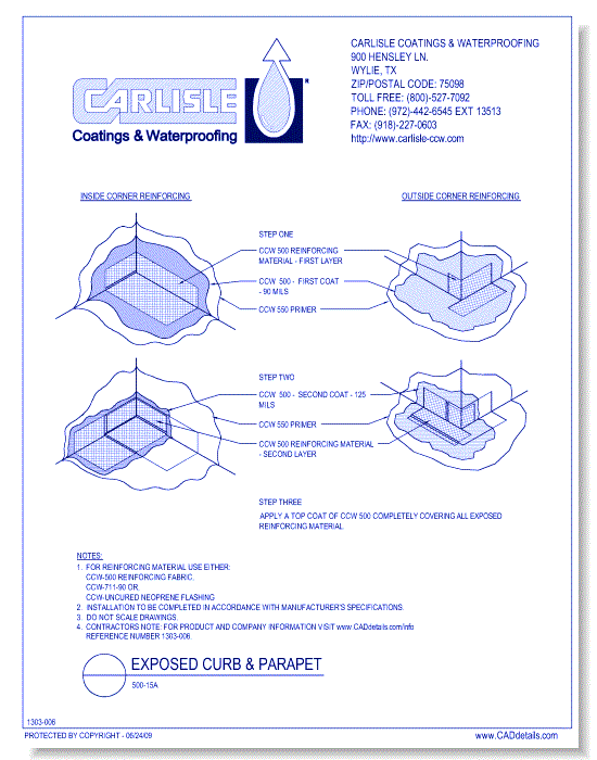 500-15a - Exposed Curb & Parapet