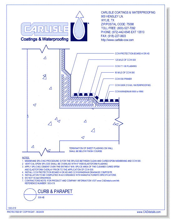 500-4B - Curb & Parapet