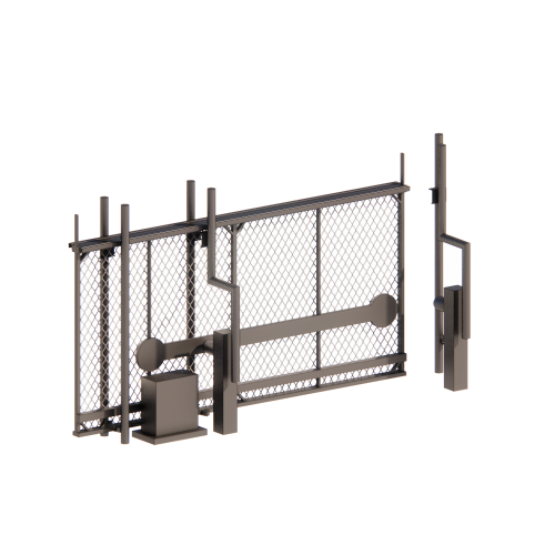 (K4) TCG-4 Crash Rated Structural Cantilever Slide Gate & Operator System ASTM F2656 M30-P1/K4 - Chain Link