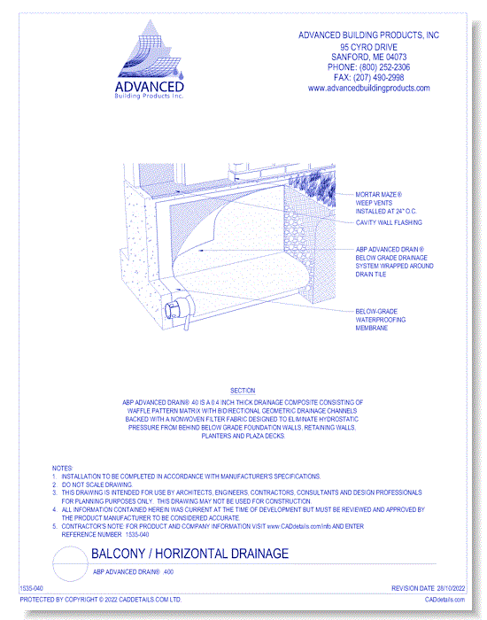 ABP Advanced Drain®  .400