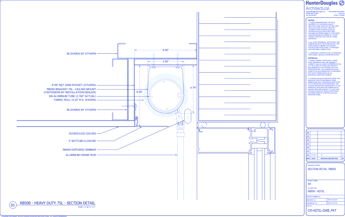 Heavy Duty Crank: 75L Bracket – Gypsum Wallboard Pocket