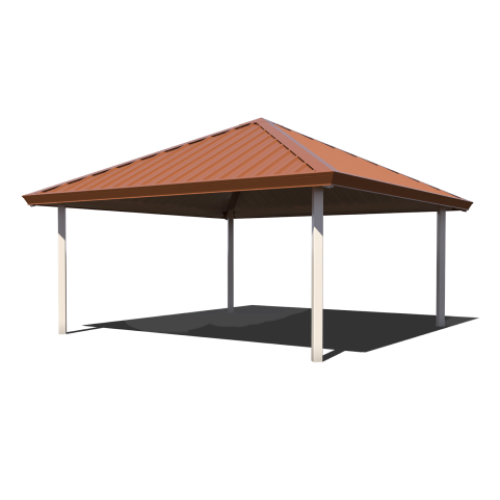 CAD Drawings BIM Models Superior Recreational Products | Shelter and Site Amenities All-Steel Square Shelters