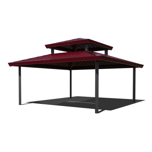 CAD Drawings Superior Recreational Products | Shelter and Site Amenities All-Steel Square Duo-Top Shelters