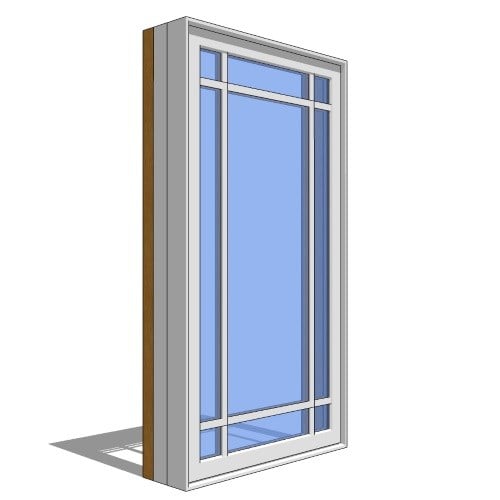 Premium Series™ Window Revit Object: Casement Picture - 1 Wide - CADdetails