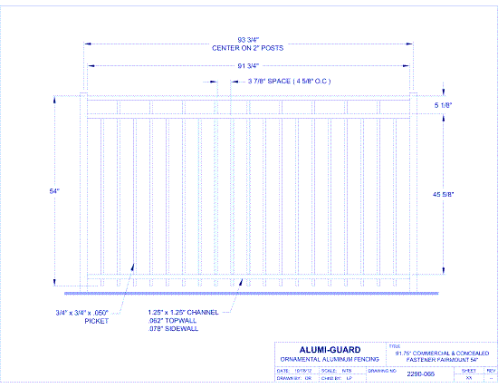 Concealed Fastener Commercial Fairmount 54" (CFF543S)