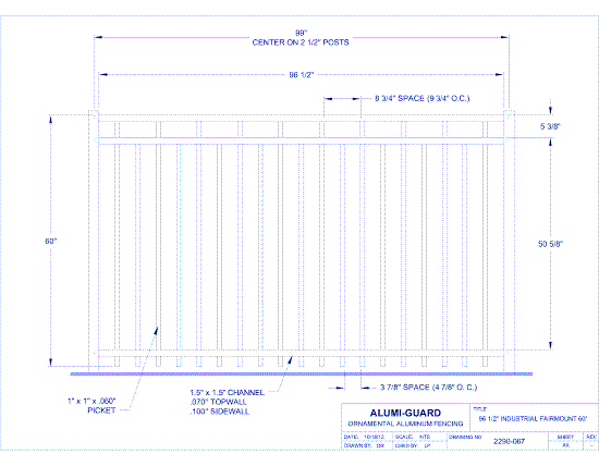 8' Industrial Fairmount 60" (I8F603S)