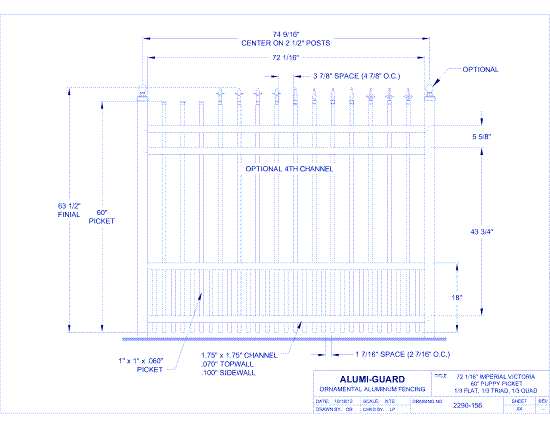 6' Imperial Victoria 60" Puppy Picket (IM6V604S0-2-3)