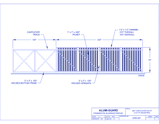 20' Cantilever Industrial Ascot 03 Arch 3-CH 72" (GT03C240IA723)