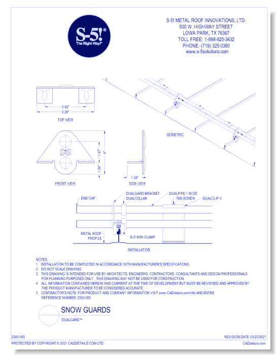 DualGard™ S5! Metal Roof Innovations, Ltd. CADdetails