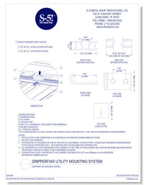 GripperFix® (Exposed Fasten)