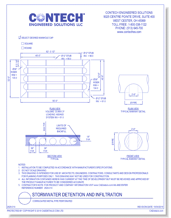 Corrugated Metal Pipe Perforated