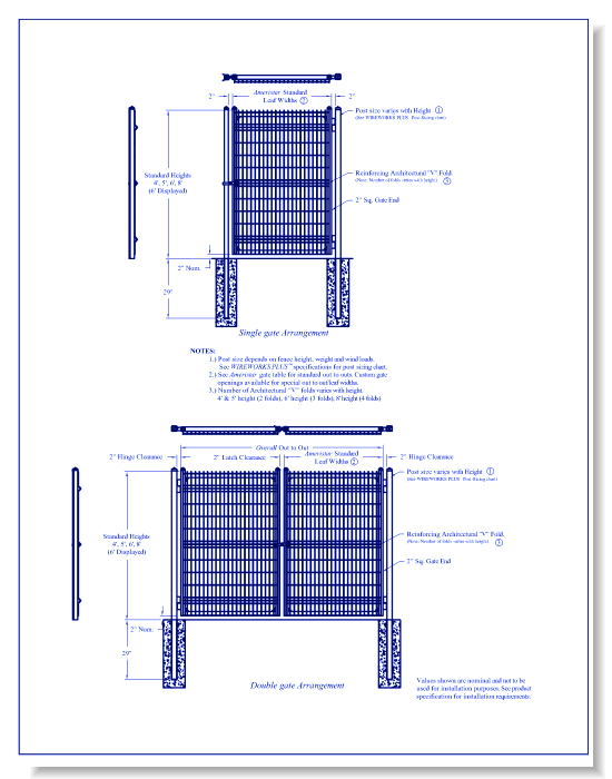 WireWorks Plus Gate - Ameristar Fence Products - CADdetails