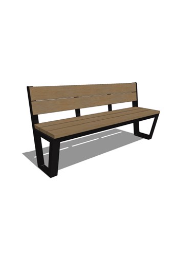 EP 1560: Bench With Backrest - Collection Urbaniti